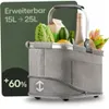 Praknu Einkaufskorb Faltbar Klein – 2 in 1 Erweiterbar 15L Produktbild-Vorschau 1