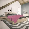 Baumwoll Waffelpiqué Decke rosa 75 x 120 cm Produktbild-Vorschau 3