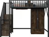Letto a soppalco in metallo 90 × 200 cm con ringhiera in Anteprima dell’immagine prodotto 8