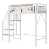 MODFU Hochbett Kinderbett 90x200cm mit Rausfallschutz, Produktbild-Vorschau 10