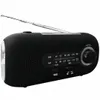 A black portable radio with an antenna extended, shown from a side-diagonal angle against a white background. Produktbild-Vorschau