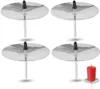 4er Kerzenhalter silberne Kerzenplatte Adventskranzstecker Produktbild-Vorschau 8