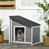 PawHut Hundehütte, Tannenholz, Hundehaus, Kleintierhaus mit Produktbild-Vorschau 2