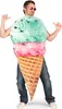 A person wearing an inflatable ice cream cone costume. Produktbild-Vorschau