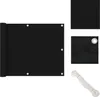 vidaXL Balkon privacy scherm, zwart, 75x400 cm, Oxford-stof Productafbeelding-voorbeeld 1