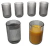 Agata 6x Longdrinkgläser grau 360ml Relief Cocktails Saft Produktbild-Vorschau 1