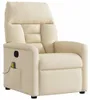 vidaXL Massagesessel Creme Stoff Produktbild-Vorschau 8