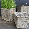 Panier en rotin lot de 3 Kubu gris avec poignées et film – Voir les images du produit 5
