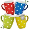 Kaffeetassen Punkte-Dekor Bunt, 4er Set, für 250 ml Produktbild-Vorschau 1