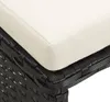 vidaXL Gartenhocker 4 Stk. mit Kissen Schwarz Poly Rattan Produktbild-Vorschau 5