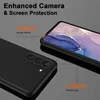 A black smartphone case is shown with close-ups highlighting its protective features. Náhľad obrázku produktu