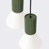 Lampa wisząca ryflowana ESTRIA zielono-beżowa 3xE14x15W Podgląd zdjęcia produktu 6