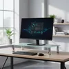 A monitor stand on a desk with a monitor, keyboard, and mouse. Anteprima dell’immagine prodotto