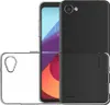 A clear phone case is shown next to a smartphone. Produktbild-Vorschau
