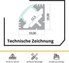 A19 LED Aluprofil Schwarz Eckprofil 90° 2m milky Produktbild-Vorschau 2