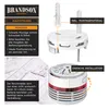 Collage of images showing a smoke detector, its mounting hardware, and technical diagrams. Produktbild-Vorschau