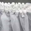 Balkongardine Lang Gardine aus Voile mit Kräuselband Gipüre Produktbild-Vorschau 5