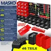 MASKO® Wandregal + Stapelboxen + Werkzeughalter | 45 tlg Produktbild-Vorschau 2