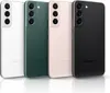 Four Samsung Galaxy S22 smartphones in different colors are lined up against a white background. Produktbild-Vorschau