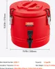 A red insulated beverage dispenser with a black spigot and a VEVOR logo. Produktbild-Vorschau