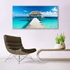Glasbilder 140x70 Wandbild Druck auf Glas Meer Brücke Produktbild-Vorschau 3