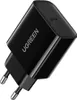 A black UGREEN brand USB charger with European plug prongs. Anteprima dell’immagine prodotto