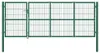 vidaXL Záhradná brána so stĺpikmi 350x120 cm oceľová zelená Náhľad obrázku produktu 5