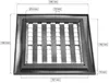 A diagram of a ventilation grille with dimensions indicated. Náhled obrázku produktu