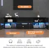 OKWISH Meuble TV - Meuble TV Noir design Moderne avec LED Voir les images du produit 3