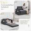 Cord-Zweisitzer-Sofa, Getraenkehalter, Seitentaschen, Produktbild-Vorschau 5