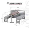 Ocelový balkonový set Sunjoy LAGOS - 126 cm x 157 cm, šedý Náhled obrázku produktu 4