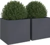 vidaXL květináč 2 ks Antracit 49x47x46 cm Ocel Náhled obrázku produktu 4