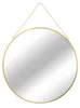 Wandspiegel Hängespiegel Spiegel Badspiegel rund Gold mit Kette Ø30cm Produktbild-Vorschau