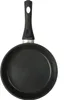 A black frying pan with a black handle is shown from a top-down perspective against a white background. Podgląd zdjęcia produktu