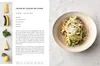 A cookbook page showing ingredients and a finished dish of linguine with zucchini and lemon. Produktbild-Vorschau