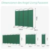 Angel Living  4 Teil  225X185CM Bogenparavent Sichtschutz Produktbild-Vorschau 2