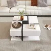 OKWISH Table Basse Carrée avec Espace de Rangement Sous Voir les images du produit 5