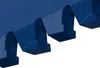 A close-up view of the teeth of a blue saw blade. Voir les images du produit