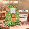 HECKBO Kinder Turnbeutel mit Sichtfenster & Dschungel-Motiv Produktbild-Vorschau 2