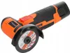 A cordless angle grinder is shown against a white background. Podgląd zdjęcia produktu