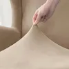 Elastischer Velours-Sesselbezug für Ohrensessel in Kamel – Produktbild-Vorschau 3