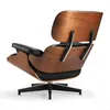 Drehbarer Relaxsessel mit Hocker, schwarzes Kunstleder, Produktbild-Vorschau 5