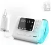 A white electronic nasal aspirator with a digital display and blue light accents, shown on a white background. Produktbild-Vorschau