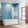 SONNI Panneau de douche pour baignoire, 120x140 cm,verre de Voir les images du produit 1