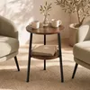 KOMFOTTEU Couchtisch rund, Ø39 cm Wohnzimmertisch klein mit Produktbild-Vorschau 9