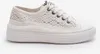 A white lace sneaker with a platform sole is shown against a white background. Voir les images du produit