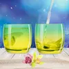PLATINUX Trinkgläser Grün-Gelb aus Glas Bunt 200ml Produktbild-Vorschau 5