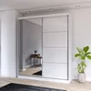 Schwebetürenschrank Kleiderschrank Schrank 233 cm Weiß/Weiß Produktbild-Vorschau 9