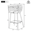 Flieks Barstuhl Esszimmerstühle 4er Set, Barhocker Produktbild-Vorschau 5