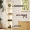 LED Standleuchte, Eckregal, dimmbar, 4 Ablagen, warmweißes Produktbild-Vorschau 4
